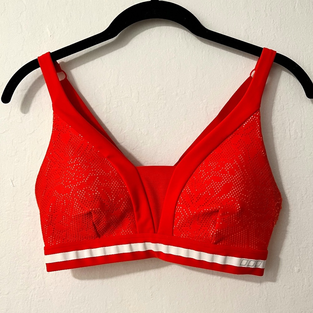 Lorna Jane Red & White Sports Bra XS